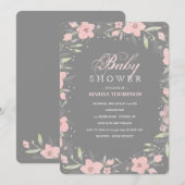 Gray Floral Kaart (Voorkant / Achterkant)