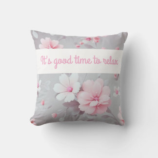 Gray Floral Kussen