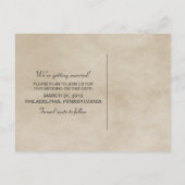 Gray Floral Lovevogels Bewaar het Briefkaart Datum (Achterkant)