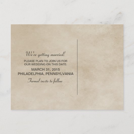 Gray Floral Lovevogels Bewaar het Briefkaart Datum (Achterkant)