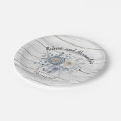 Gray Floral | Ontvangst van Vrijgezellenfeest brui Papieren Bordje (Gekanteld)