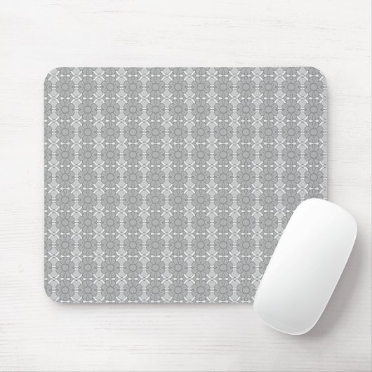 Gray Floral Pattern Muismat (Met muis)