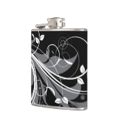 Gray Floral Pattern op Black Heupfles (Links)