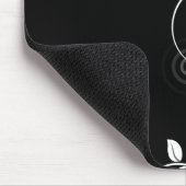 Gray Floral Pattern op Black Muismat (Hoek)