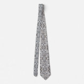 Gray Floral Stropdas (Achterkant)