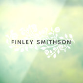 Gray Floral Swirls Sjabloon Elegant Classy Stylish Raamsticker (Vel 3)