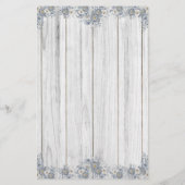 Gray Floral Wedding Reception I Spy Game Kaart (Achterkant)