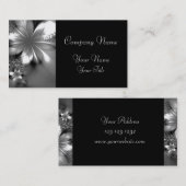 Gray flower klassiek visitekaartje (Voorkant / Achterkant)