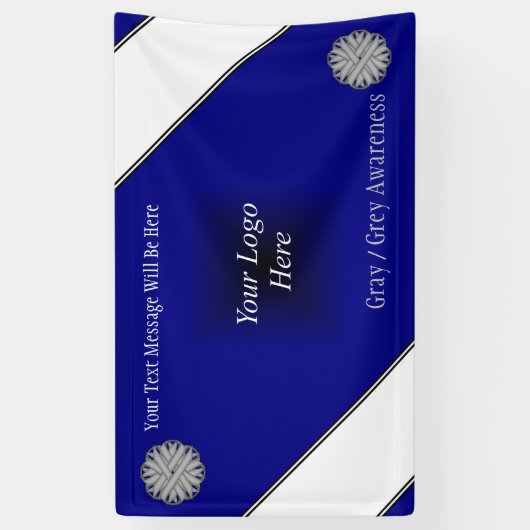 Gray Flower Ribbon door Kenneth Yoncich Spandoek (Verticaal)