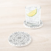 Gray Flower Wreatcountry Sandstone Onderzetter (Zijkant)