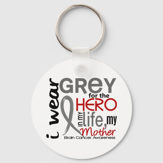 Gray for My Hero 2 Moeder Brain Cancer Sleutelhanger (Voorkant)