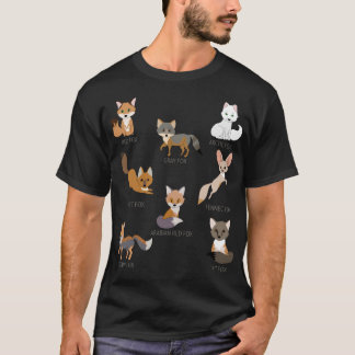 Gray Fox Kit Fox Tibetan Fox Arctic Fox Swift Fox T-shirt