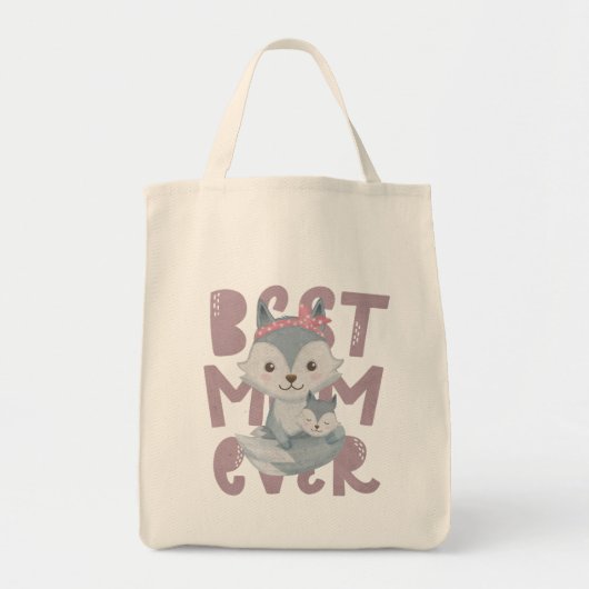 Gray Fox Mam en Cub - Beste Canvas tas van Mam Oog (Voorkant)