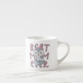 Gray Fox Mam en Cub - Beste Mam ooit Espresso Kop (Rechts)