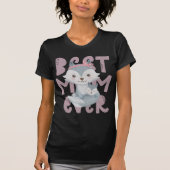 Gray Fox Mam en Cub - Beste Mam ooit T-Shirt (Voorkant)