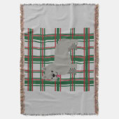 Gray French Bulldog, Christmas Plaid Deken (Voorkant Verticaal)