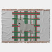 Gray French Bulldog, Christmas Plaid Deken (Voorkant)