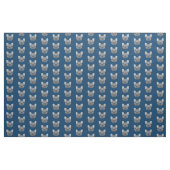 Gray French Bulldog Faces Navy Blue Stof (Fat Quarter)
