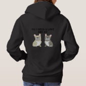 Gray French Bulldog Hoodie (Achterkant)