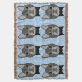 Gray French Bulldog, watercolor blue Deken (Voorkant Verticaal)