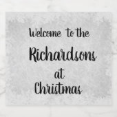 Gray frost persoonlijke kerstmis bier etiket (Enkel label)