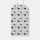 Gray funeral business pattern cadeaulabel (Achterkant)