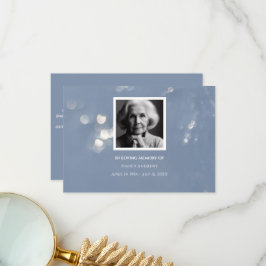 Gray Funeral Memorial From Family Thank you Card  Bedankkaart