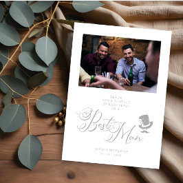 Gray Funny Foto Voorstel Weddenschap Beste man