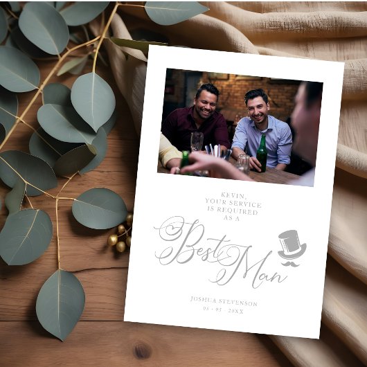 Gray Funny Foto Voorstel Weddenschap Beste man