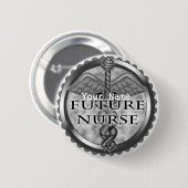 Gray Future Nurse Ronde Button 5,7 Cm (Voorkant /achterkant)