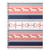 Gray Galloping Horses Pattern Notitieboek (Voorkant)