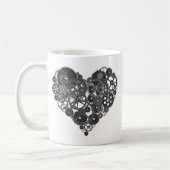 Gray Gears Heart Koffiemok (Links)