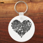 Gray Gears Heart Sleutelhanger (Voorkant)