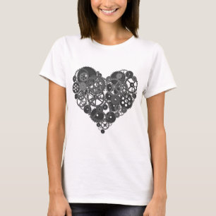 Gray Gears Heart T-shirt