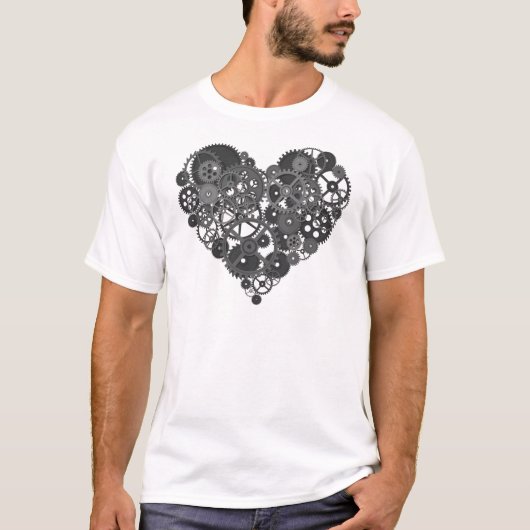 Gray Gears Heart T-shirt (Voorkant)