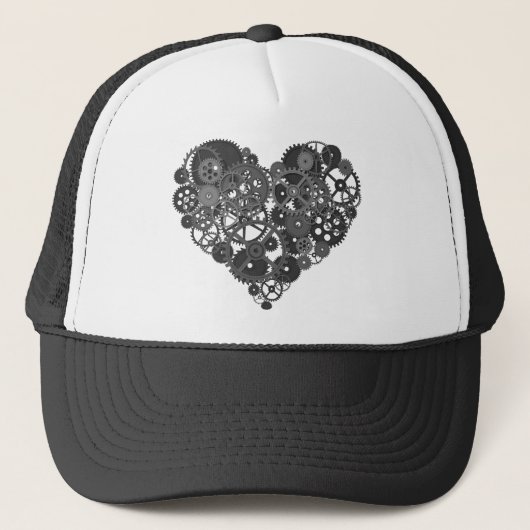 Gray Gears Heart Trucker Pet (Voorkant)