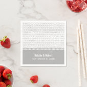 Gray Geek Chic Binary Code Paper Napkins Servetten (Insitu)