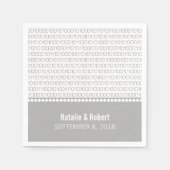 Gray Geek Chic Binary Code Paper Napkins Servetten (Voorkant)