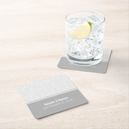 Gray Geek Chic Binary Code Paper Onderzetters (Insitu)