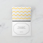 Gray & geel Chevron Trendy Dank u wel kaarten (Binnen)