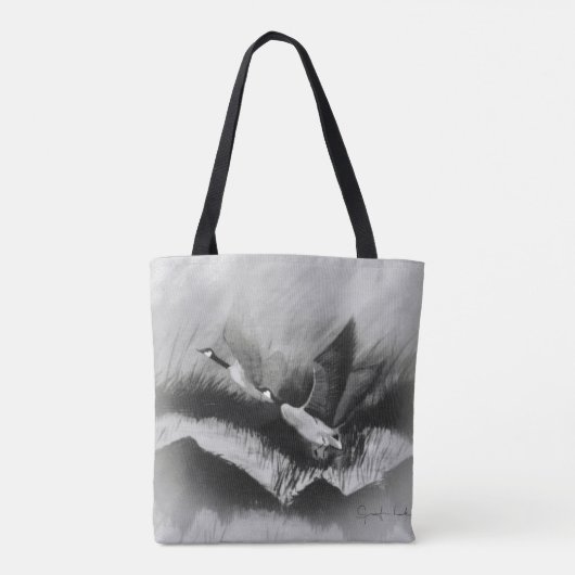 Gray Geese Tote Bag (Achterkant)