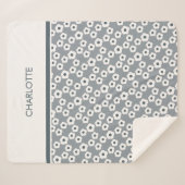 Gray gepersonaliseerd modern sherpa deken (Voorkant (horizontaal))