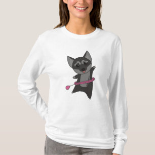 Gray German Shepherd Hullern Sports Tire Hula T-shirt