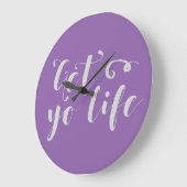 Gray Get Your Life Typografie Grote Klok (Hoek)