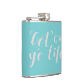 Gray Get Your Life Typografie Heupfles (Rechts)