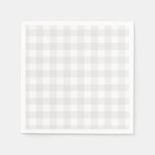 Gray Gingham-Baby shower Servet (Voorkant)