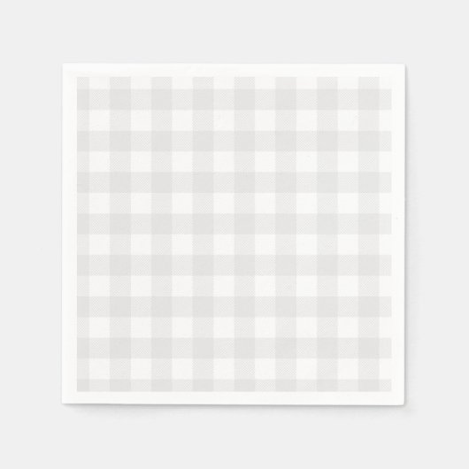 Gray Gingham-Baby shower Servet (Voorkant)