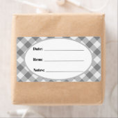 Gray Gingham Country Canning & Food Storage Label (Insitu)