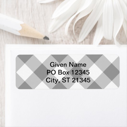 Gray Gingham Etiket (Insitu)