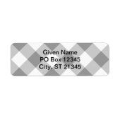 Gray Gingham Etiket (Voorkant)